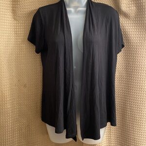 Women’s Soft Lightweight Short Sleeved Black Cardigan